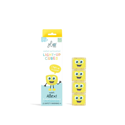 NEW Alex - Yellow Light Up Cubes Glo Pals Lil Tulips