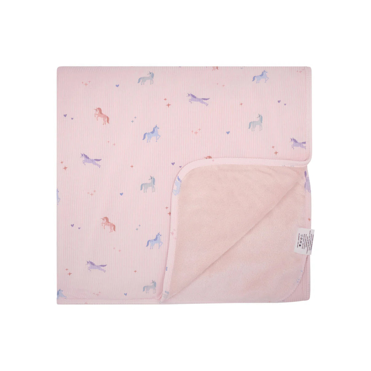 Unicorns Small Ribbed Toddler Blanket