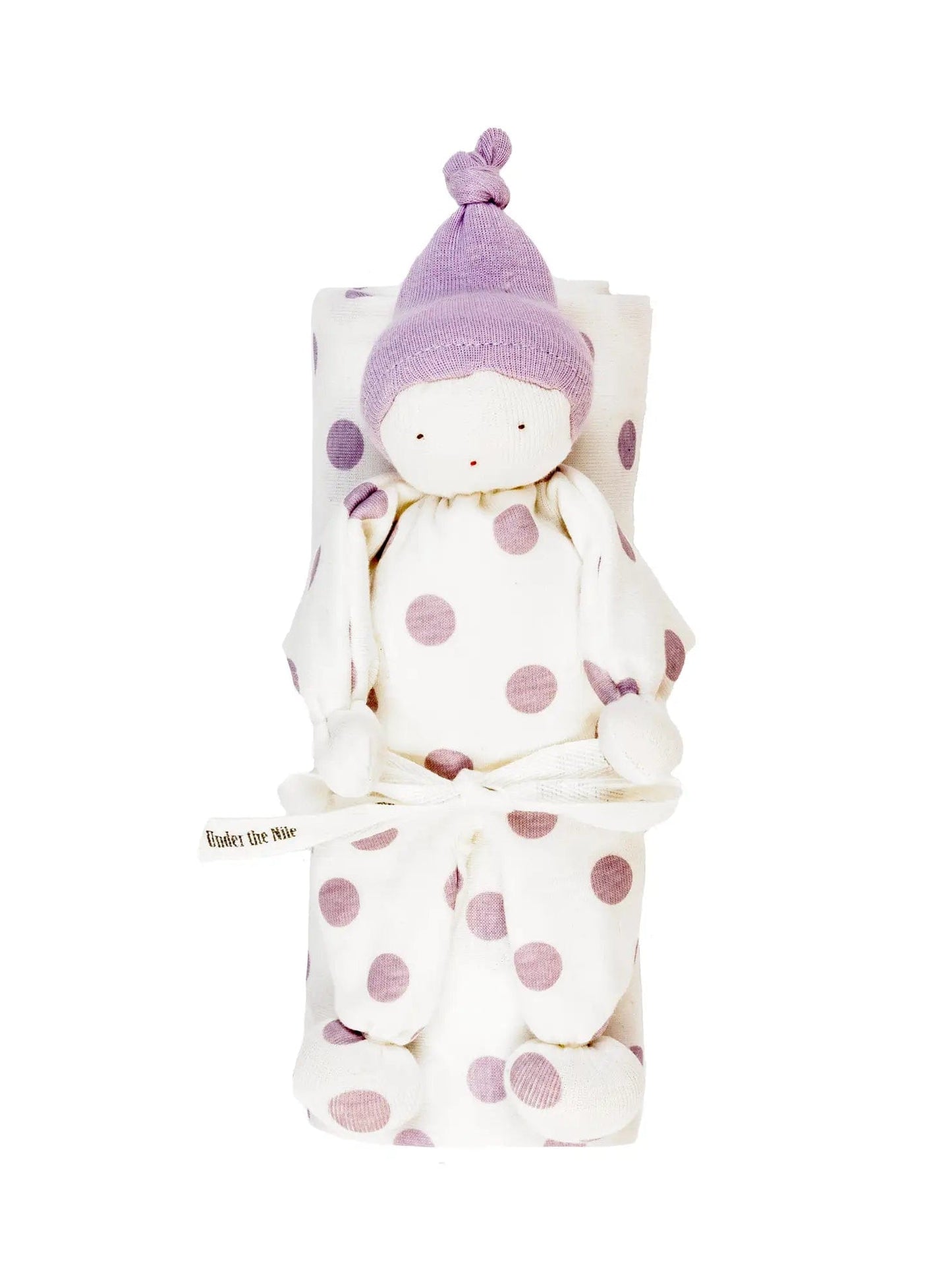 Organic Baby Buddy Swaddle Gift Set - Lavender Dot Under the Nile Lil Tulips