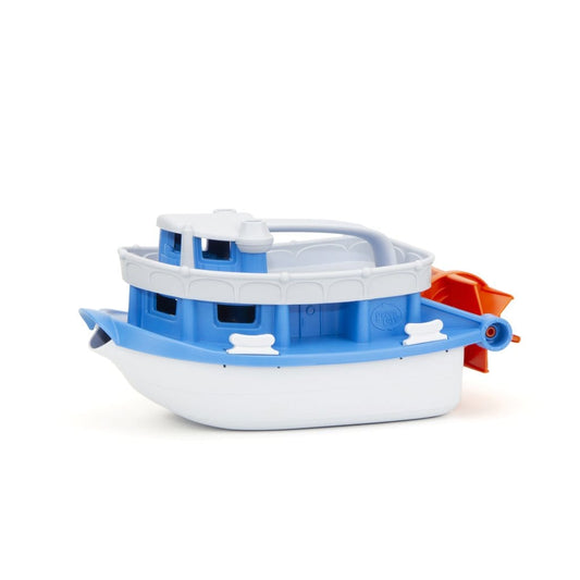 Paddle Boat White/Grayish Top Green Toys Lil Tulips