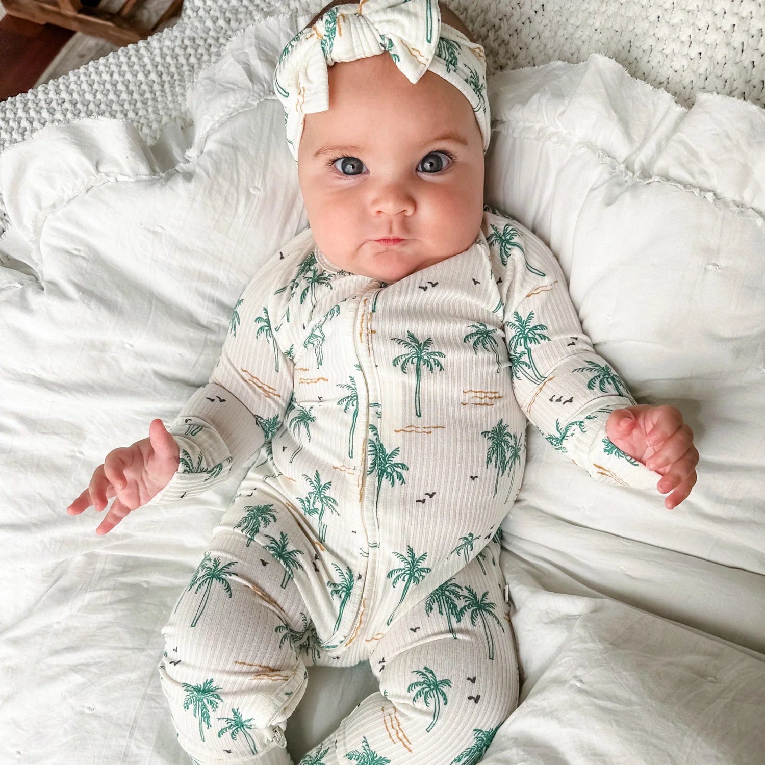 Palm Trees Zip Romper Brave Little Ones Lil Tulips