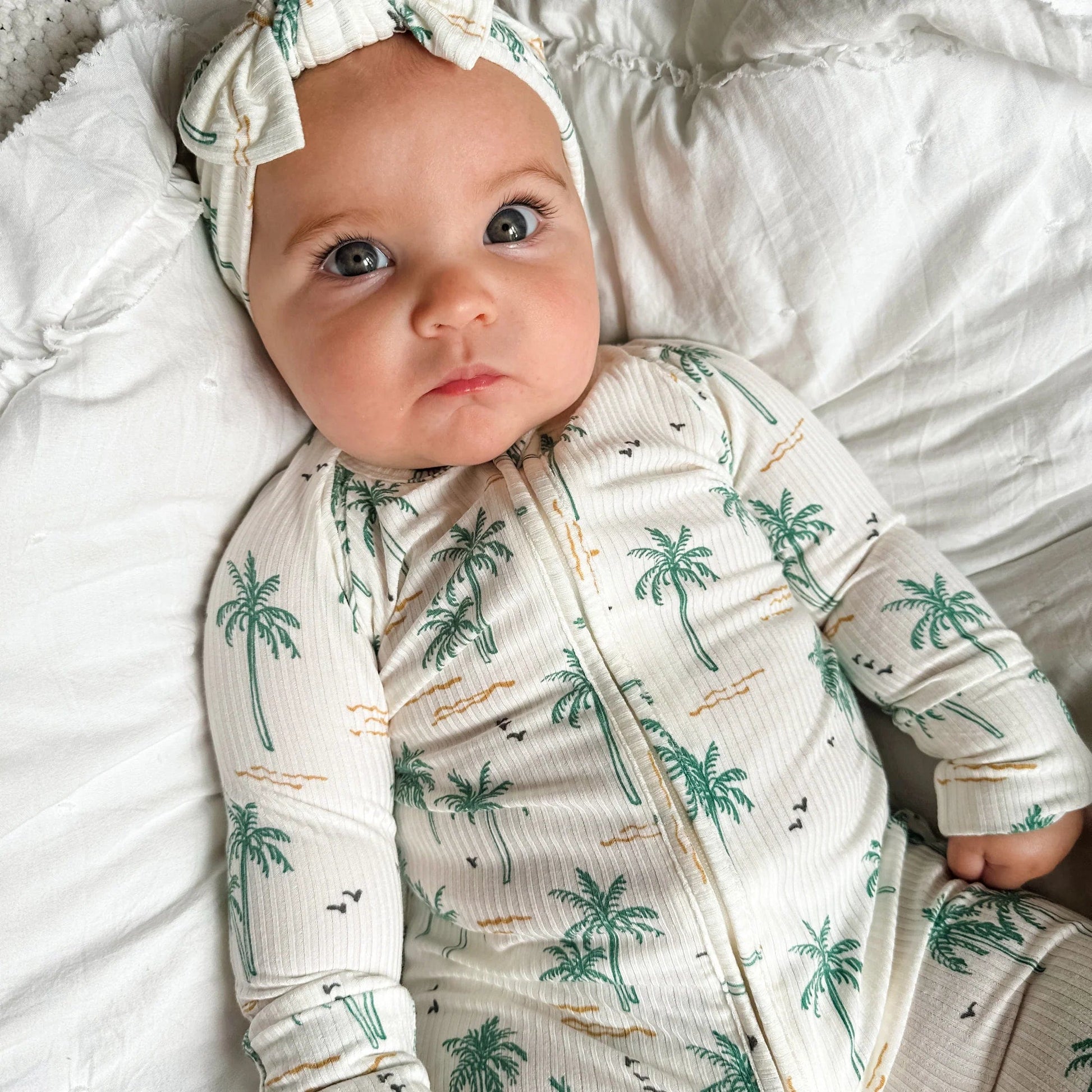 Palm Trees Zip Romper Brave Little Ones Lil Tulips