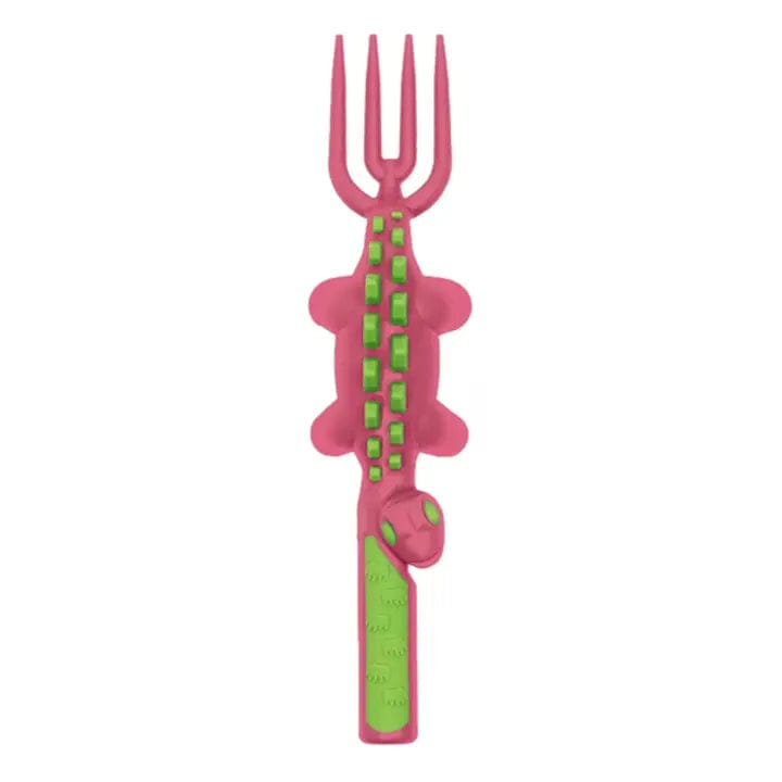 Pink Dino Utensil Constructive Eating Lil Tulips