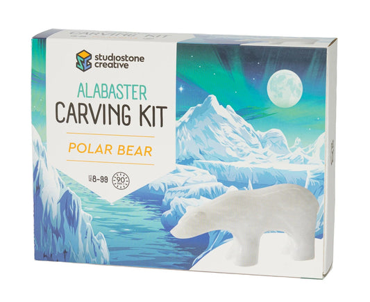 Polar Bear Alabaster Carving Kit Studiostone Creative Lil Tulips