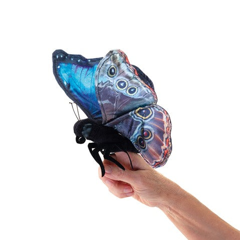 Butterfly, Blue Morpho Finger Puppet