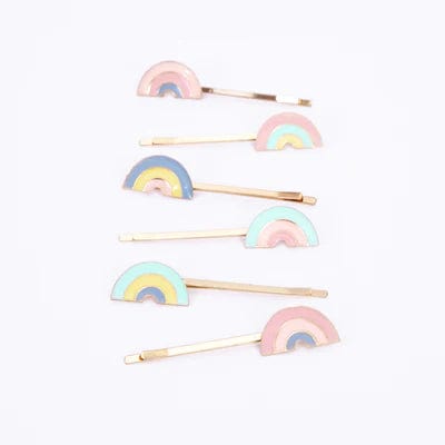 Rainbow Enamel Hair Slides Meri Meri buble Lil Tulips