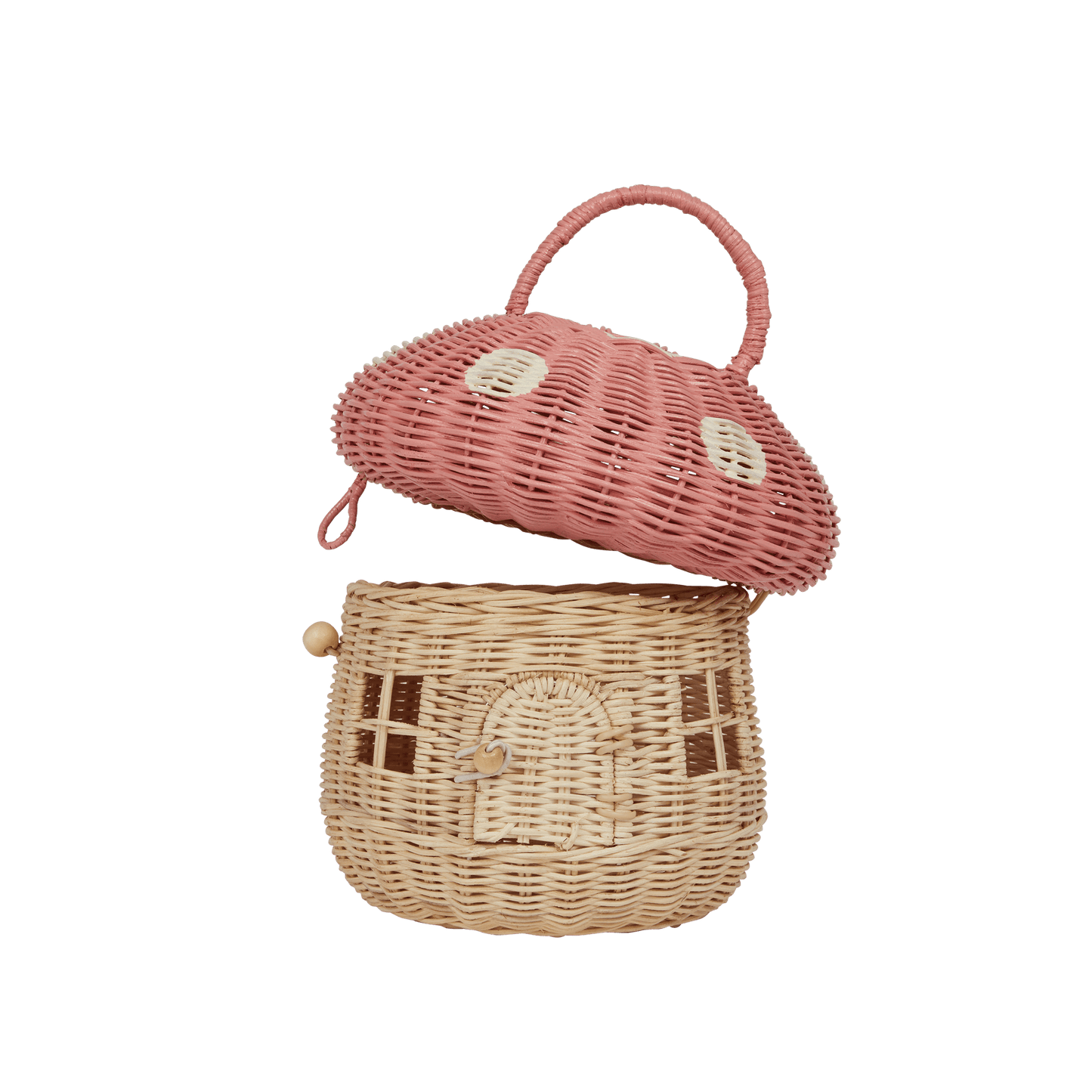 Rattan Mushroom Basket - Musk Olli Ella Lil Tulips