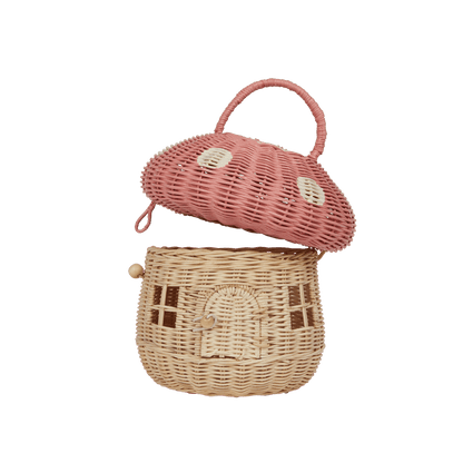 Rattan Mushroom Basket - Musk Olli Ella Lil Tulips