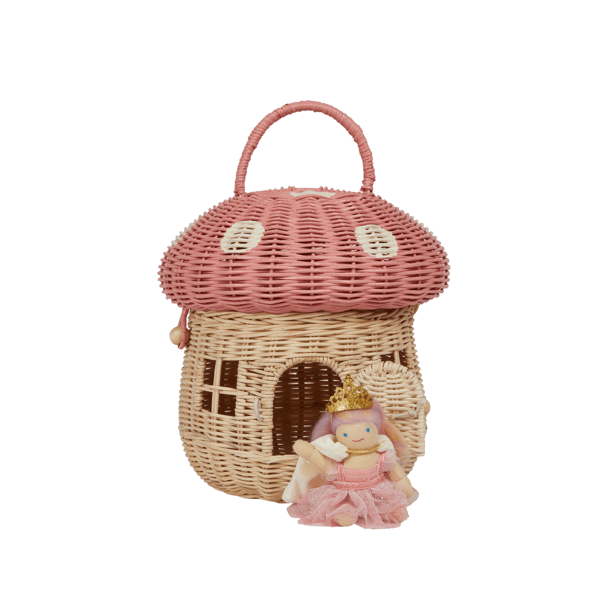 Rattan Mushroom Basket - Musk Olli Ella Lil Tulips