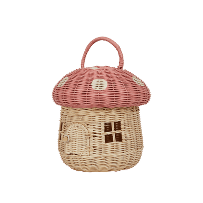 Rattan Mushroom Basket - Musk Olli Ella Lil Tulips