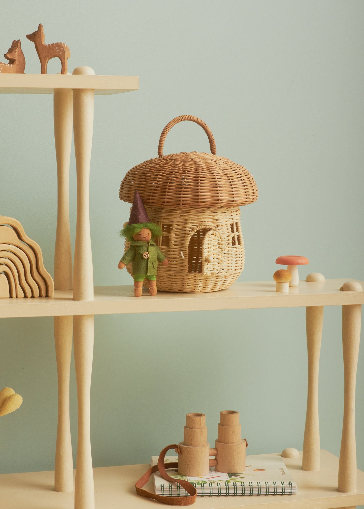 Rattan Mushroom Basket Olli Ella Lil Tulips