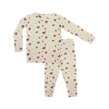 Scattered Floral Ribbed Two-Piece Set Brave Little Ones Lil Tulips