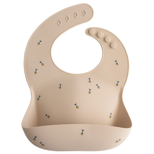 Silicone Baby Bib (Bees) Mushie Lil Tulips