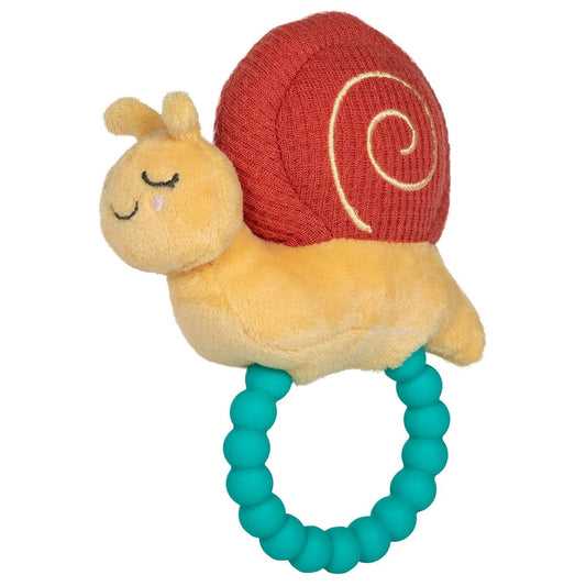 Skippy Snail Teether Rattle – 6″ Mary Meyer Lil Tulips