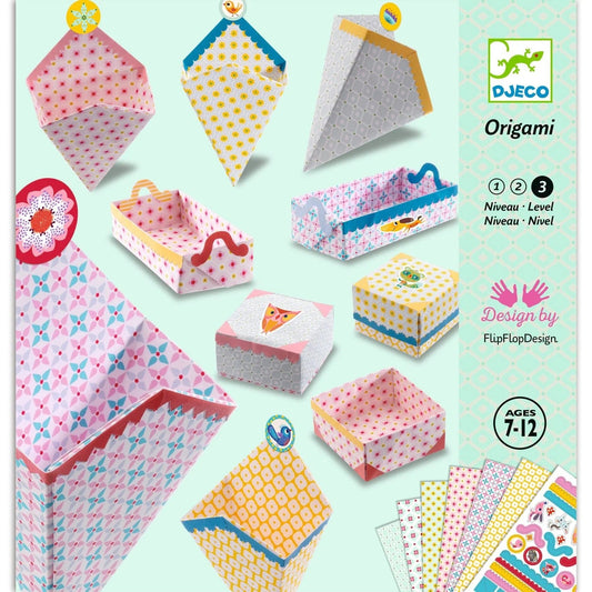 Small Boxes Origami Paper Craft Kit Djeco Lil Tulips