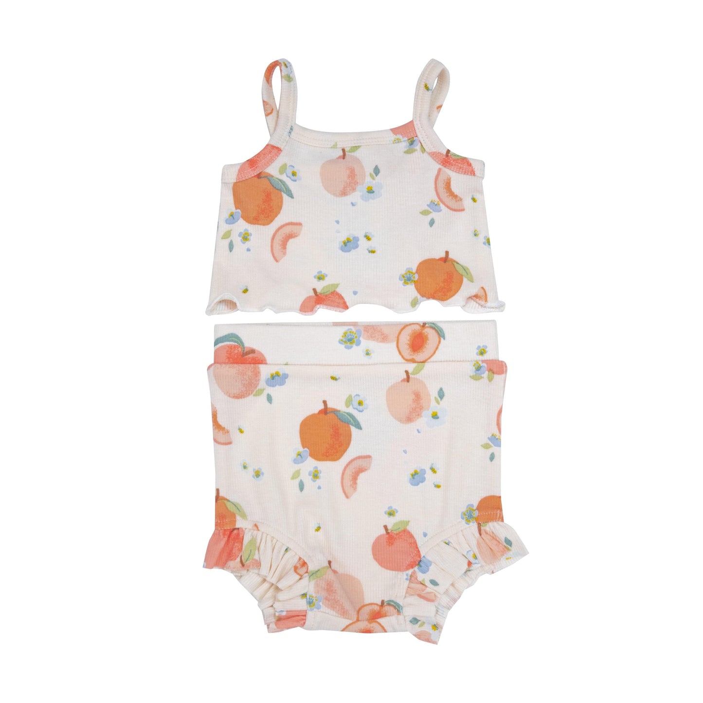 Spring Peaches Tank Top & High Waisted Short Angel Dear Final Sale Lil Tulips