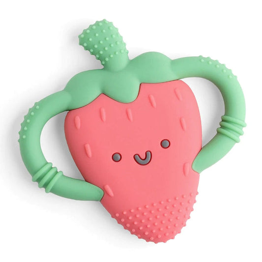 Strawberry Chew Crew™ Silicone Handle Teether Itzy Ritzy Lil Tulips