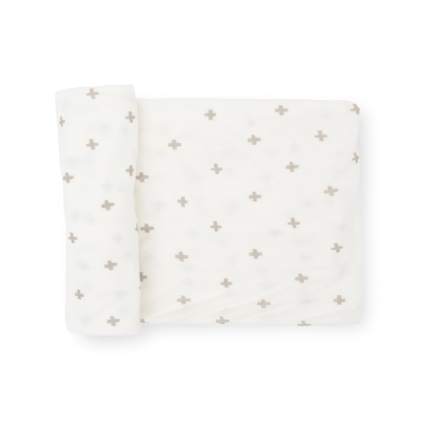 Stretch Knit Swaddle Blanket - Grey Cross Little Unicorn Lil Tulips