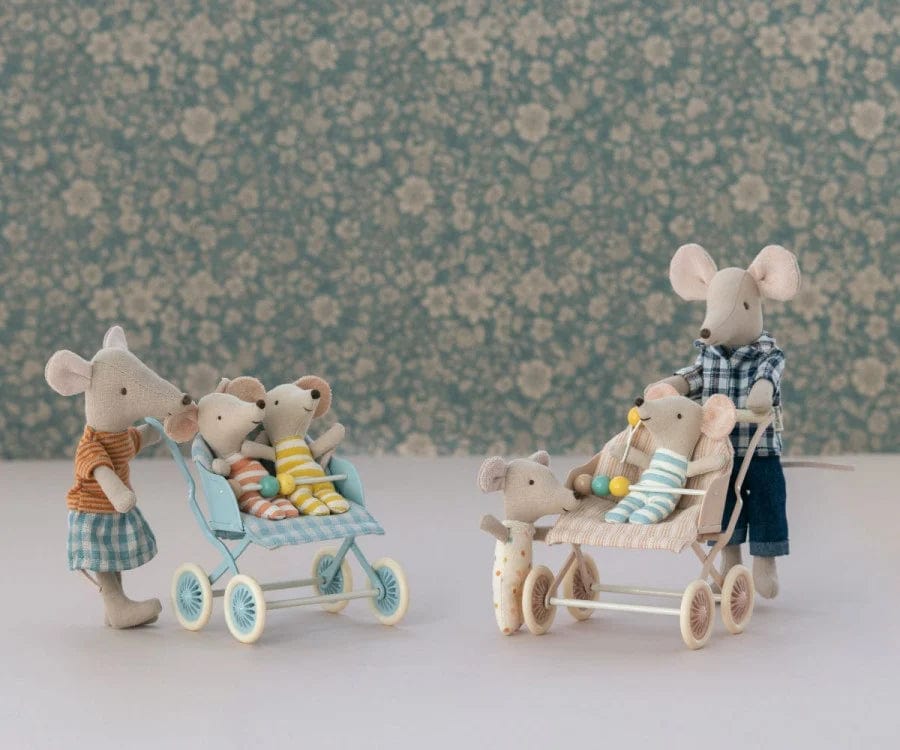 Stroller, Baby Mice - Mint Maileg Lil Tulips