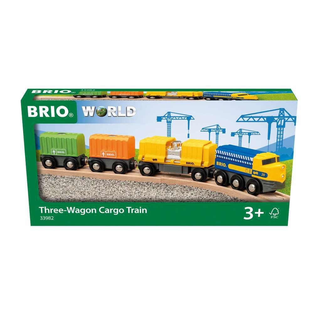 Three-Wagon Cargo Train Brio Model Trains & Train Sets Lil Tulips