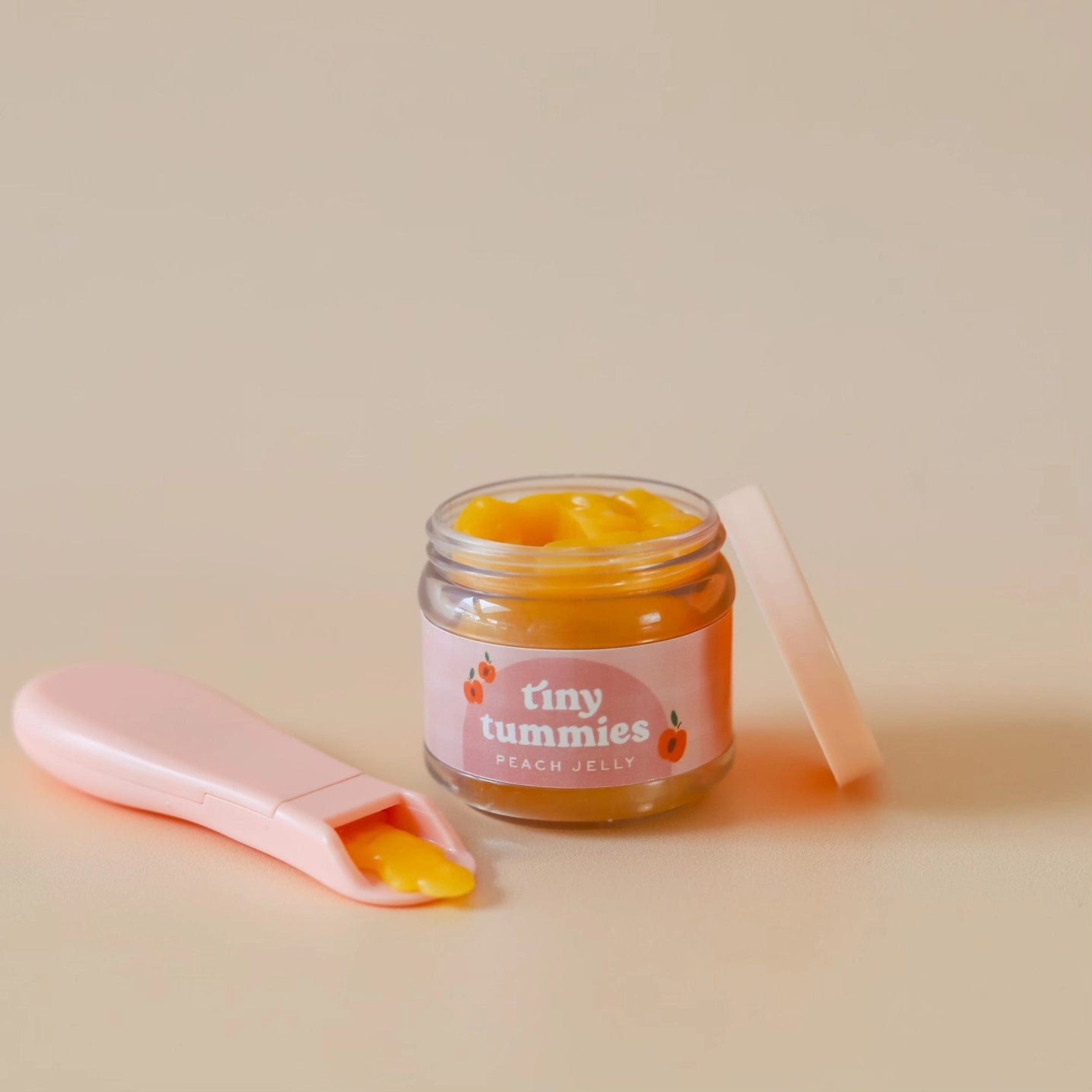 Tiny Tummies Magic Peach Jelly Jar and Spoon Tiny Harlow Lil Tulips