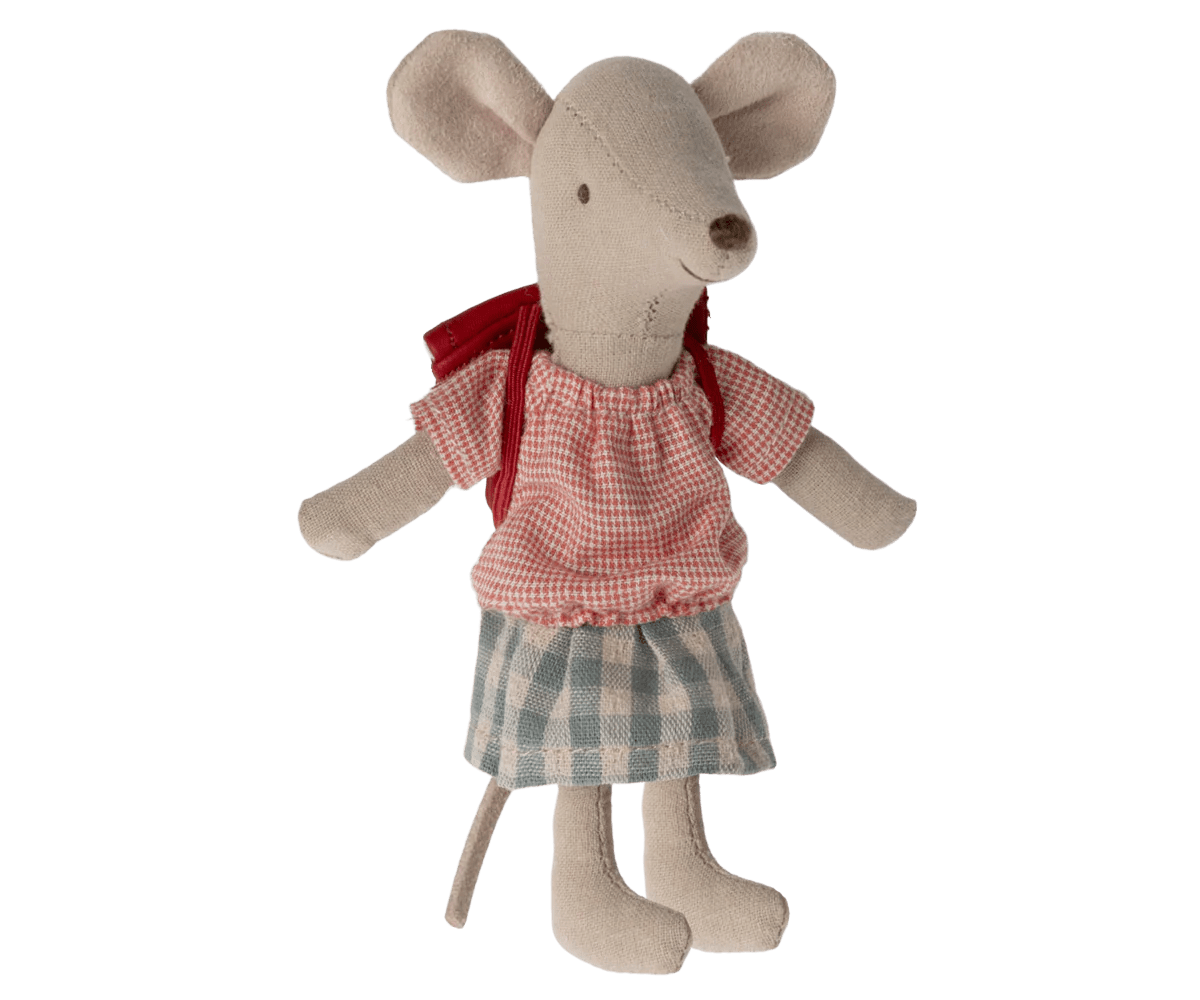 Tricycle Mouse, Big Sister - Red Maileg Lil Tulips