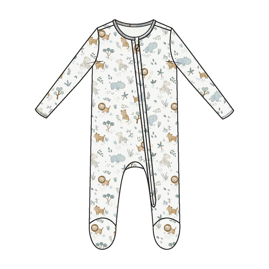 Delicate Safari - 2 Way Zipper Footie