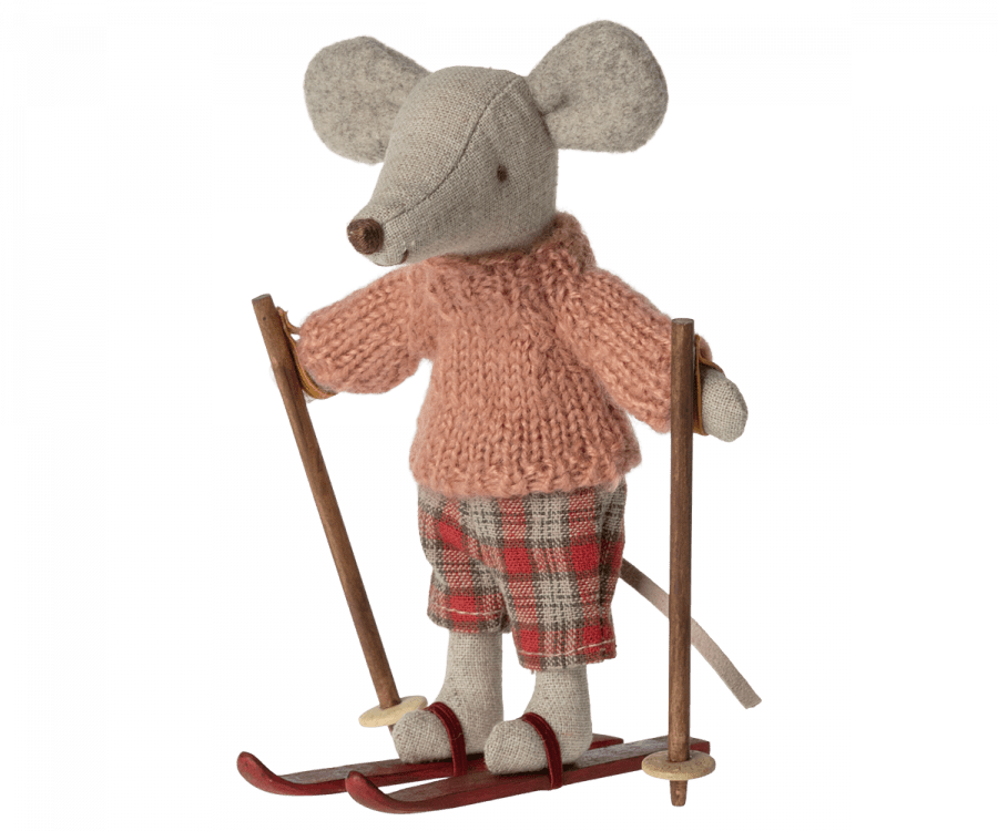 Winter Mouse with Ski Set, Big Sister Maileg Lil Tulips