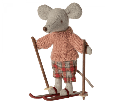 Winter Mouse with Ski Set, Big Sister Maileg Lil Tulips