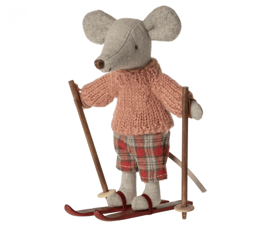 Winter Mouse with Ski Set, Big Sister Maileg Lil Tulips