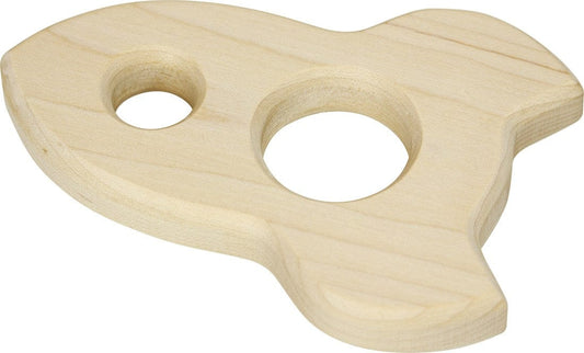 Wood Teether- Rocket Default Maple Landmark Maple Landmark Lil Tulips