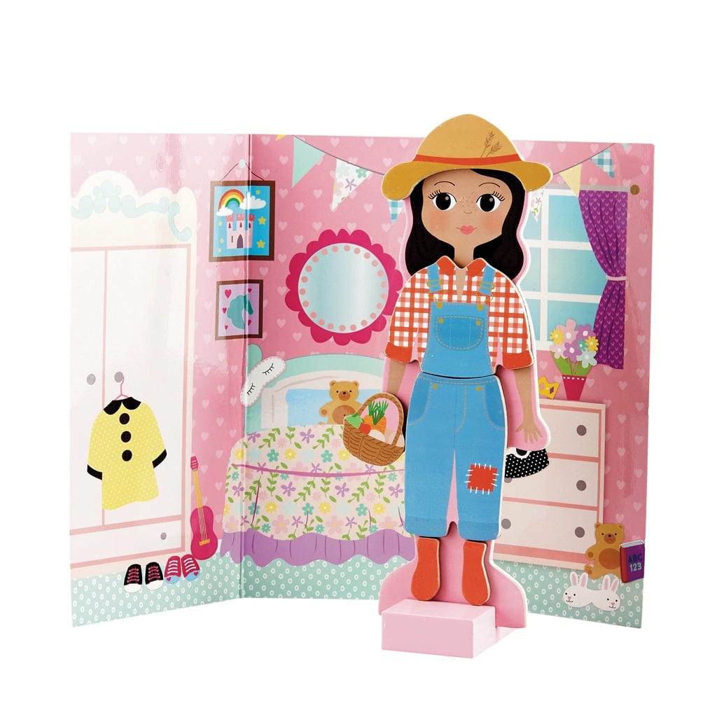 Wooden Magnetic Dress Up Doll - Sofia Floss and Rock Lil Tulips