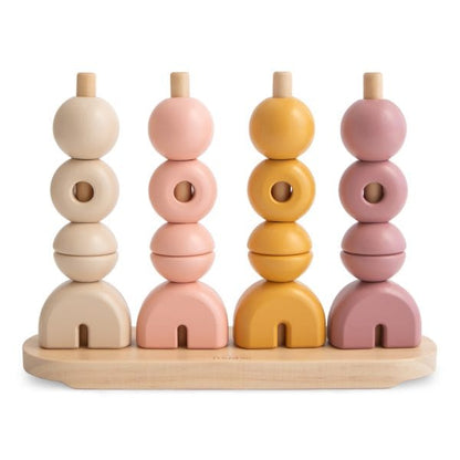 Wooden Multi Shape Stacker (Sunrise) Mushie Lil Tulips