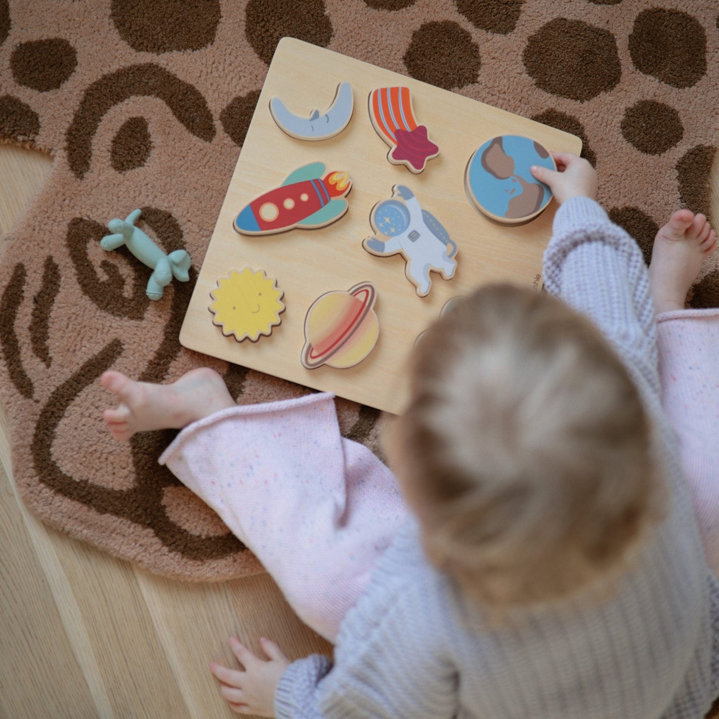 Wooden Space Puzzle Mushie Lil Tulips