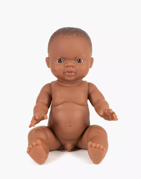 Zach Little African Boy Doll (Caramel Eyes) Minikane Lil Tulips