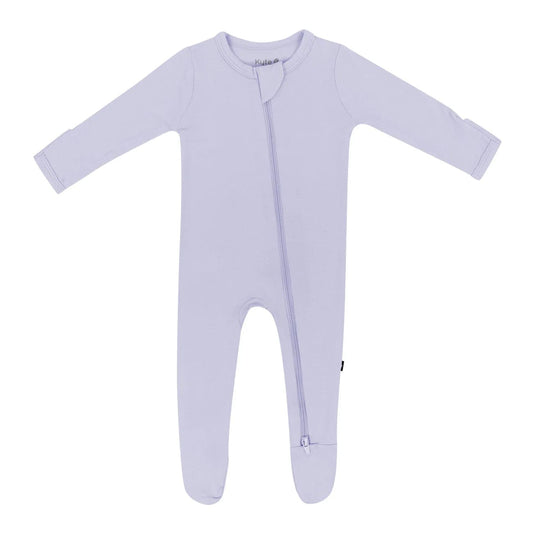 Zippered Footie in Lilac Kyte Baby Lil Tulips