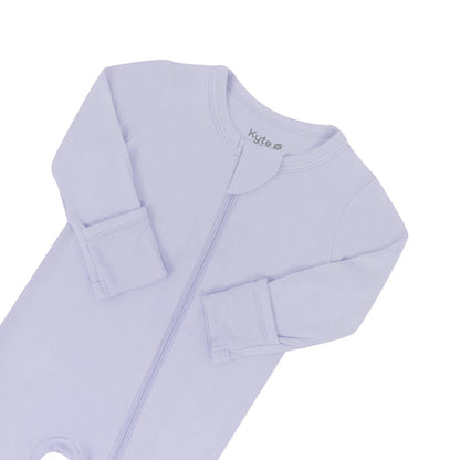 Zippered Footie in Lilac Kyte Baby Lil Tulips