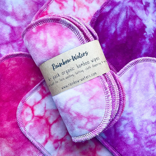 Viva Magenta 6-pack Tie Dye Organic Wipes