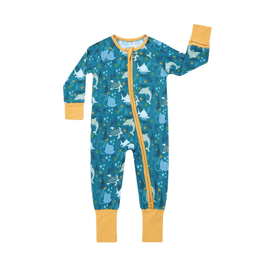 Ocean Friends Sea Animals Bamboo Baby Pajamas