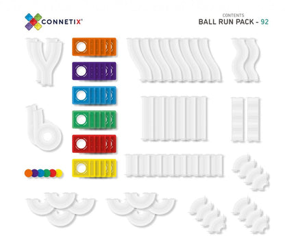 92 Piece Ball Run Pack Connetix Lil Tulips