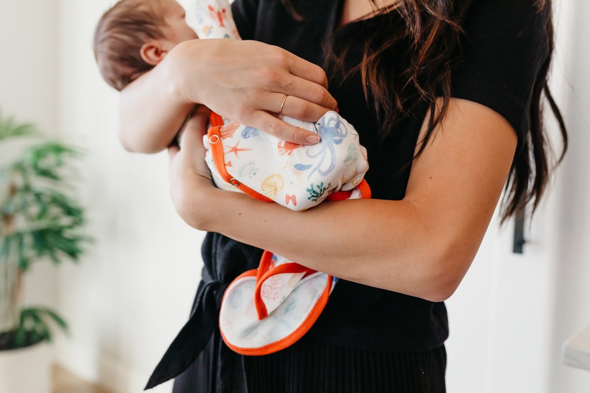 Nautical Newborn Knotted Gown