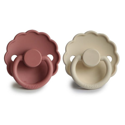 FRIGG Daisy Silicone Baby Pacifier (Powder Blush / Cream)