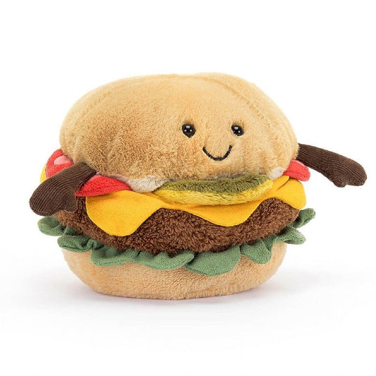 Amuseable Burger JellyCat Stuffed Animals Lil Tulips