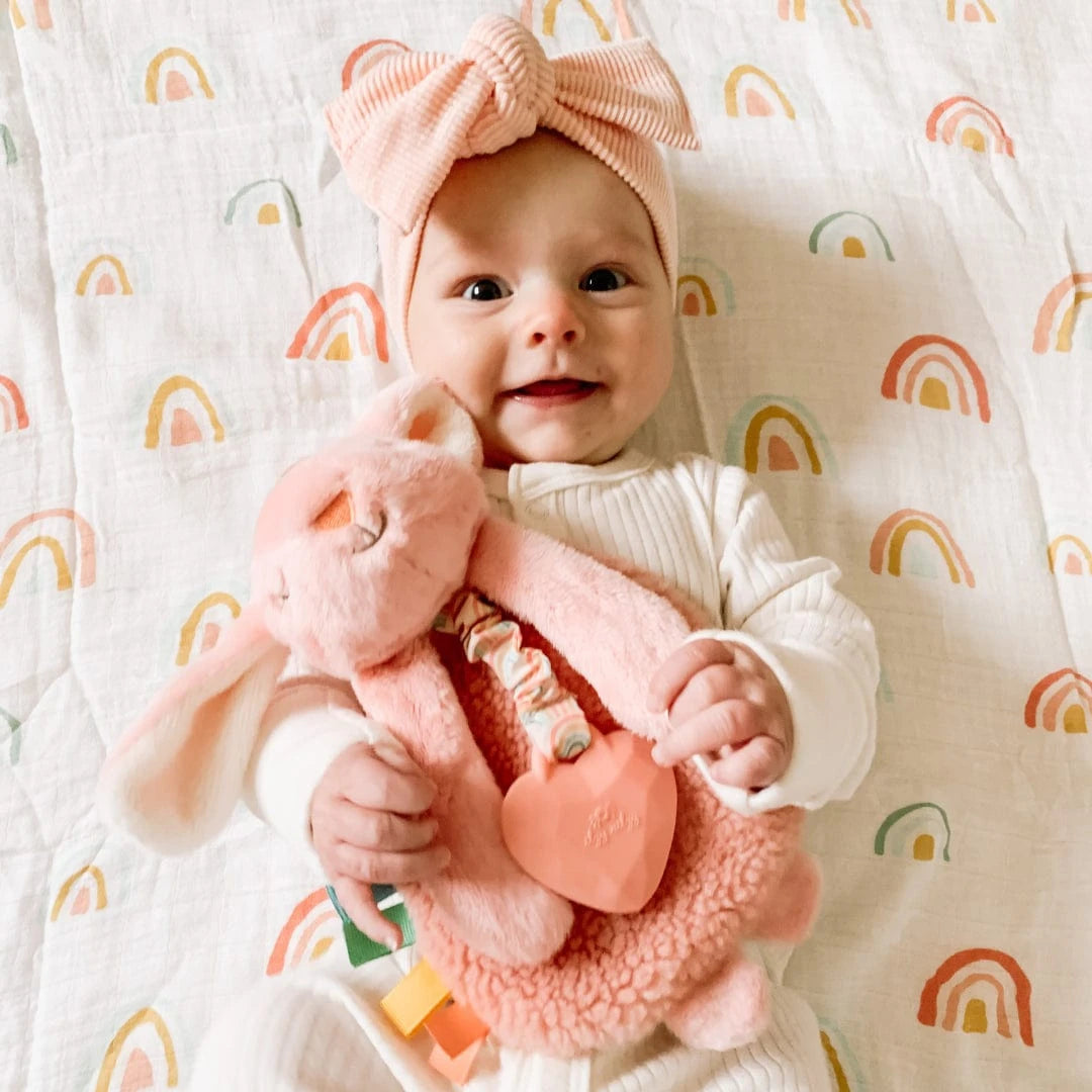 Ana the Bunny Itzy Lovey™ Plush with Silicone Teether Toy Itzy Ritzy Pacifiers & Teethers Lil Tulips