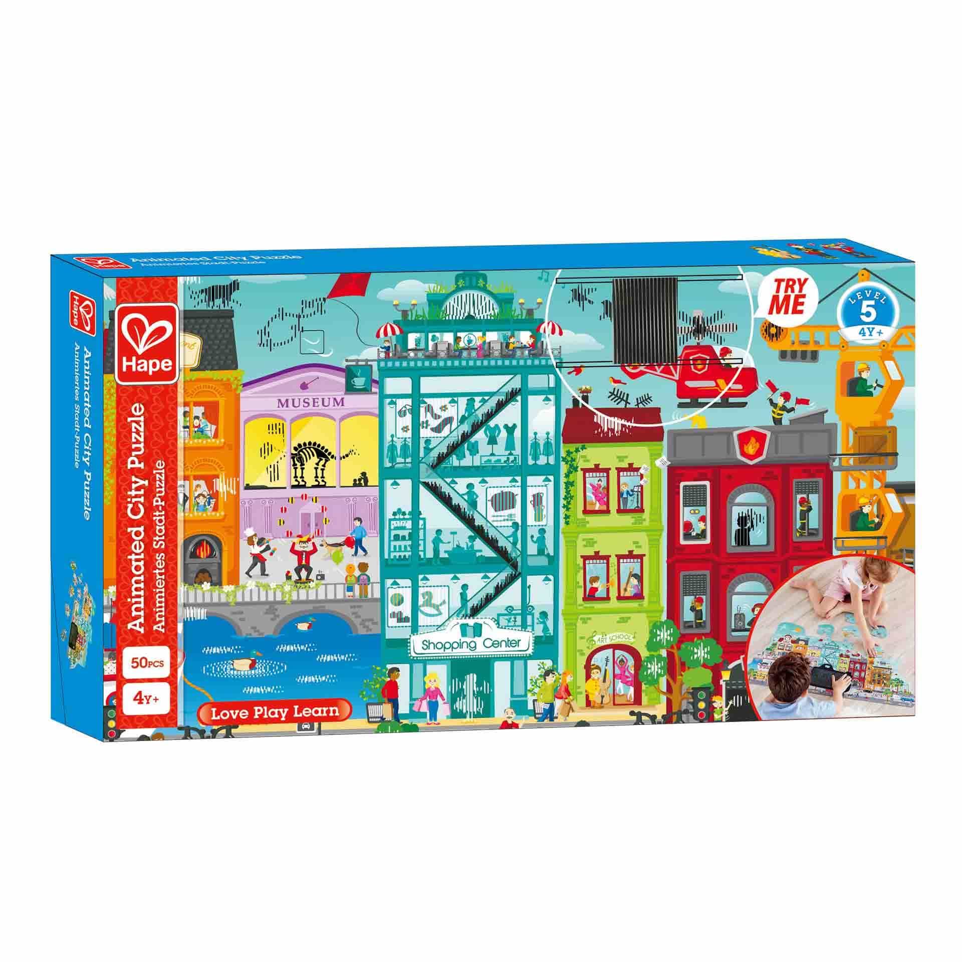 Animated City Puzzle Hape Lil Tulips