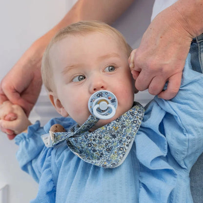 BIBS x LIBERTY Colour 2 Pack Chamomile Lawn - Baby Blue Mix Bibs Pacifier Lil Tulips