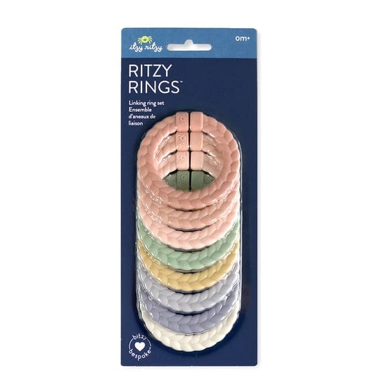 Bitzy Bespoke Itzy Rings™ Linking Ring Set PASTEL Itzy Ritzy Lil Tulips