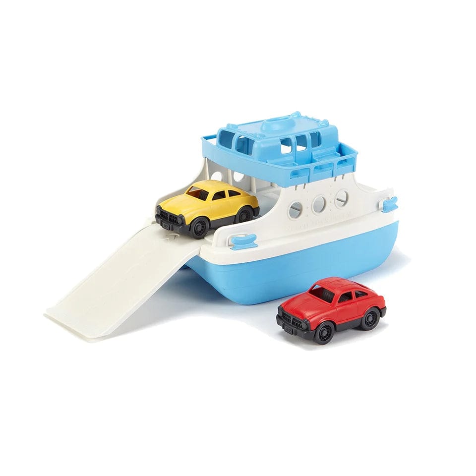 Blue Ferry Boat with Mini Cars Green Toys Lil Tulips