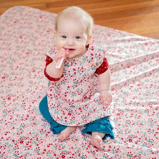 Blushing Blooms Splash Mat BapronBaby Lil Tulips