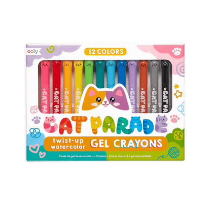 Cat Parade Gel Crayons - Set of 12 OOLY Lil Tulips